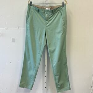 NWT Vince Cotton Chino Straight Leg Minimalist Contemporary Spring Green Sz 10